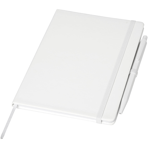 Notebook di medie dimensioni con penna 